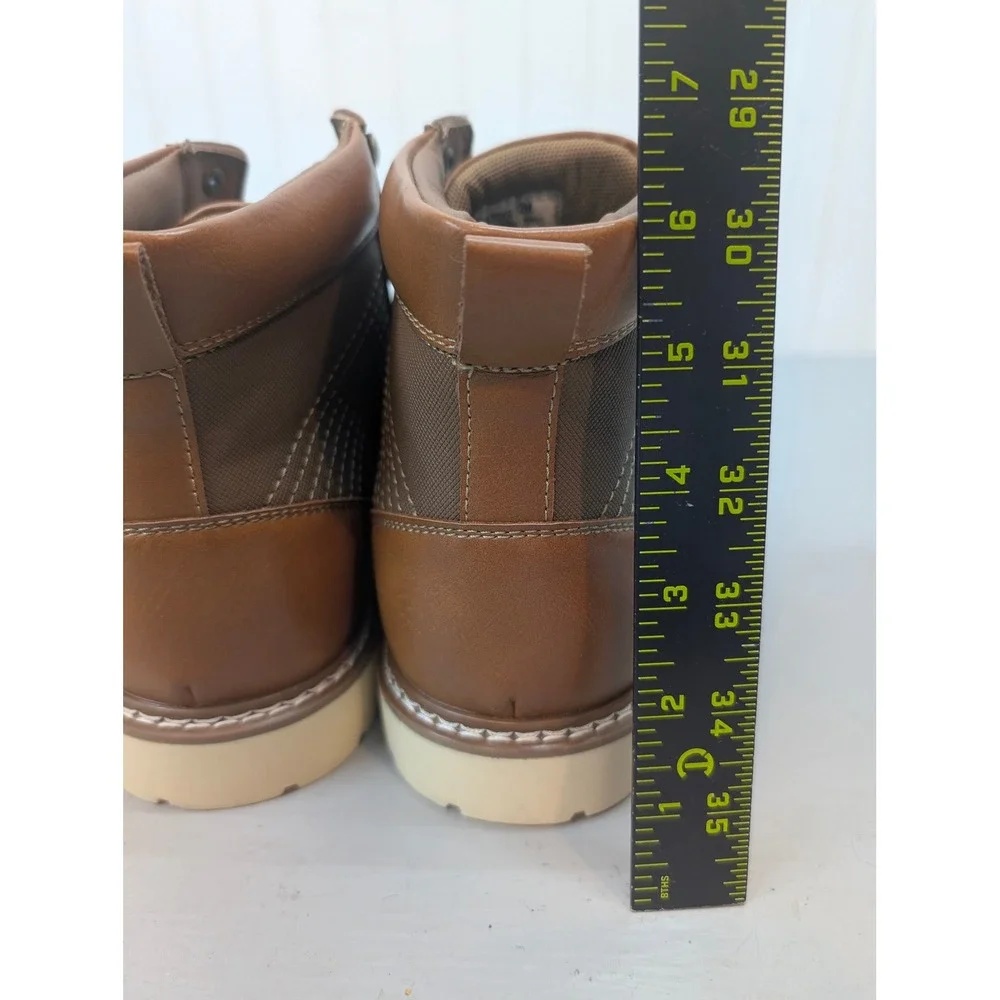 Steve Madden P-Bleekr Chukka Boots Cognac Brown Moc Toe Men's 12 Lace Up NEW